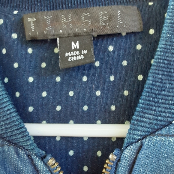 Tinsel Jackets & Coats Tinsel Quilted Denim Bomber Jacket M Poshmark